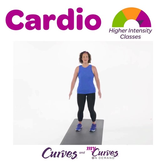 Curves and MyCurves On Demand Cardio classes are higher intensity aerobics class designed to get your heart pumping. These classes combine strength training to build muscle as well as body weight-based, functional movements. Cardio interval training can help strengthen your heart and improve your circulatory system. For more info visit www.curves.com/programs/cardio #CurvesStrong #StrengthTraining #Cardio #FunctionalExercise #FullBodyWorkout #Endurance | Curves | Facebook
