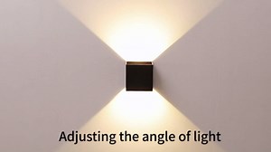 LED Wall Light 3CCT Selectable,Exterior Porch Lights,Modern Up and Down Lights Outdoor,Adjustable Waterproof IP65 Wall Lamp for Living Room,Corridor,Hallway,Patio,Pack of 6 (White, 10W)