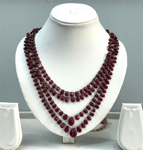 Natural Ruby Necklace (265 Ct. Approx.) - Etsy