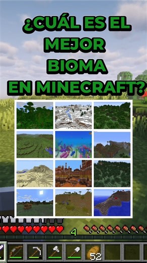 ¿CUÁL ES EL MEJOR BIOMA EN MINECRAFT? #minecraft #minecraftshorts #datoscurisos #curiosidades