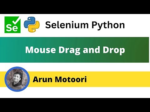 Mouse Drag and Drop using Selenium Python (Selenium Python)