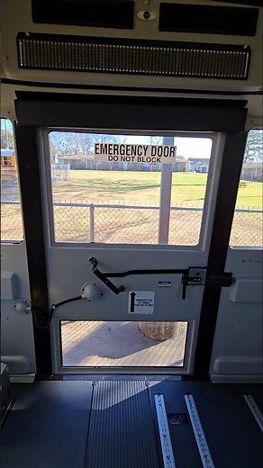 Rear door Emergency Exit Demonstration / 2024 Thomas C2 #safety #schoolbus #thomasbuiltbuses