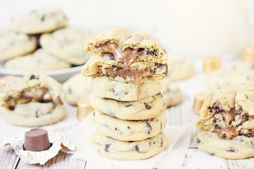 Chocolate Chip Rolo Cookies - Half-Scratched
