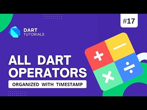 All Operators in Dart | Dart Operators | Dart Tutorial #17