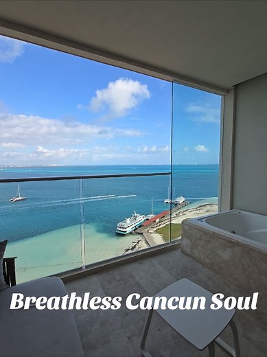 Breathless Cancun Soul is an upscale, adults-only resort that redefines modern luxury with its sophisticated style and vibrant energy. Perfectly situated along Cancun’s stunning coastline, this resort offers panoramic views of the turquoise ocean, lush mangroves, and the Lagoon, while also providing easy access to downtown Cancun’s bustling nightlife and cultural attractions. Whether you’re planning a fun couples’ retreat, a bachelor or bachelorette party, a girls’ getaway, or even a solo escape