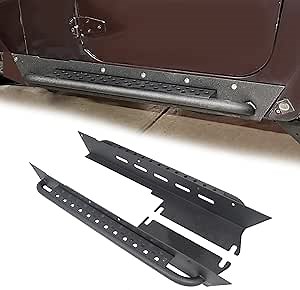 KUAFU Armor Rocker Guard Sliders Compatible with 1997-2006 Wrangler TJ Steel Running Board Side Step Nerf Bar