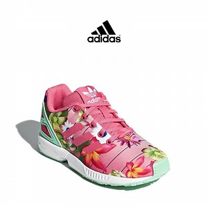 ADIDAS ZX Flux Shoes for Girls - Satin trainers with a playful allover graphic are available at The Athlete's Foot Curacao #BacktoSchool #Adidas #ZXFlux | The Athlete's Foot Curacao