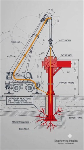 Load Path Analysis #LiftPlanning #CraneEngineering #LoadPathAnalysisBroad #HeavyLifting