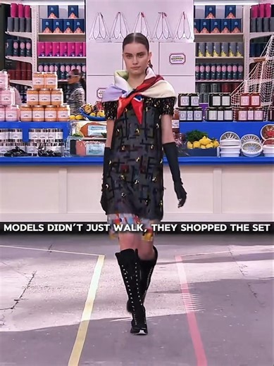 This Chanel show became a supermarket #chanel #runway #fashion #fw14 #highfashion