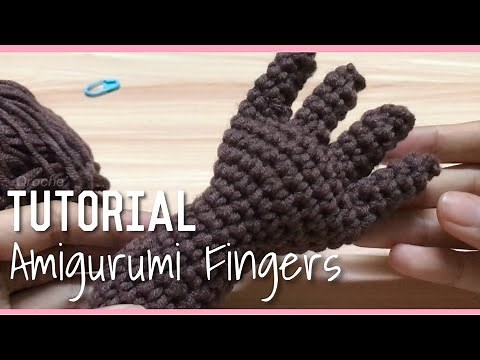 *tutorial* how to crochet amigurumi fingers - sackboy arms / fingers