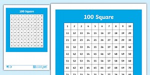 Colour by number squares