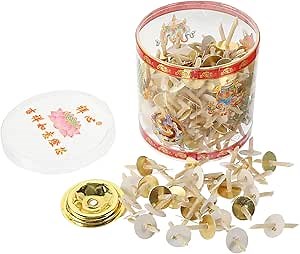 Beavorty Lamp Wick Floating Holder Cotton Wick with Cork Disc for Oil Lamps Buddhism Supplies 1.57X1.57X0.39In