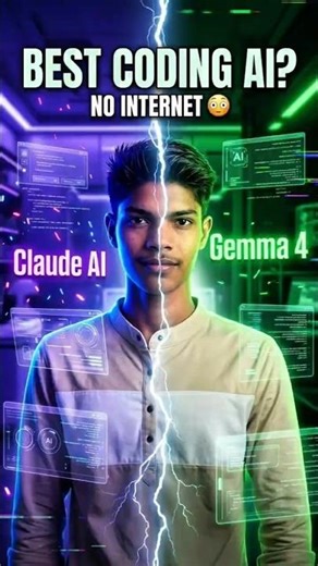 Coding Without Internet 😳 Claude AI vs Gemma 4 Shocked Me! #ai #aitools