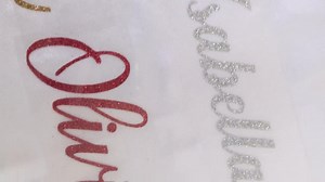 Glitter Name Iron on | Custom Heat Transfer Vinyl | |personalized Iron on Decal |apparel Decal | Name Decal | Personalized Apparel Sticker - Etsy