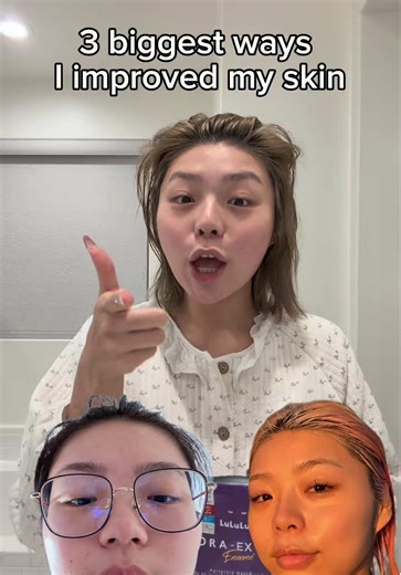 Skincare game changers for clearer, brighter skin: 🔴 Using my light therapy mask religiously for inflammation, acne & wrinkles 🤚 Stopping picking—opt for a treatment cream instead 🧖‍♀️ Getting facials to reset skin beyond what products can do 💧 Layering hydrating serum to heal my skin barrier 🍊 Applying Vitamin C to fade dark spots #skincare #glassskin #skincareroutine