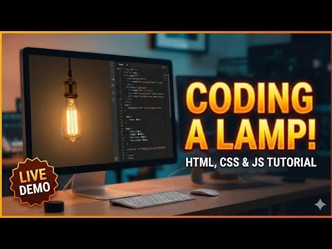 Amazing 3D Spotlight Lamp Animation Using HTML CSS JavaScript | Creative Coding