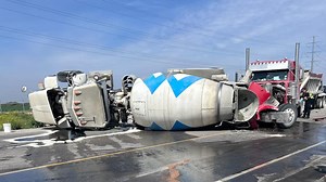 Two 18-wheelers involved in massive crash, causing traffic standstill on State Highway 211