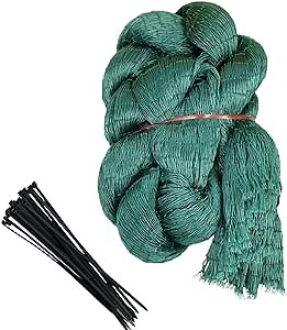 ZoeyRose 7 x 65 Ft Bird Netting Pool and Pond Heavy Duty with 0.8inch Mesh Garden Chicken Wire Net to Protect Plants Against Birds Deer Other Animals, Cover for Leaves Green 7×65ft zoey001