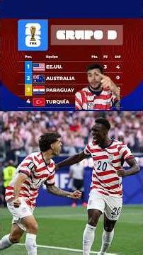 Así finalizó el Grupo D en la Copa del Mundo 🇺🇸🇦🇺🇵🇾🇹🇷