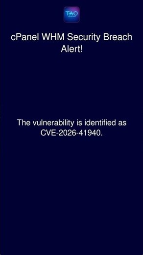 cPanel WHM Security Breach Alert!