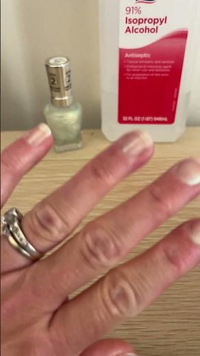 Wiping Rubbing Alcohol on Newly Painted Nails