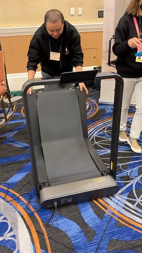 54K views · 1K reactions | Foldable treadmill! The WalkingPad X21 can go up to 7.5 miles an hour. Wheels on the bottom let you easily roll it around once it’s folded up. Felt better suited for walking versus running. $999 on Amazon. I’ll put the link on my stories if you’re curious for all the details. | Rich DeMuro | Facebook