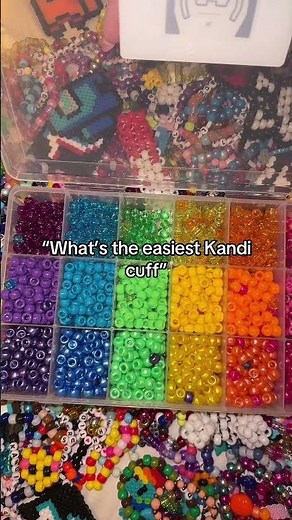 Easiest Kandi Cuff? 💀✨ #kandi #beads #kandikid
