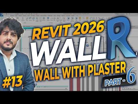 Day 13 | Wall with Plaster in Revit Architecture 2026 | Step by Step (Hindi)