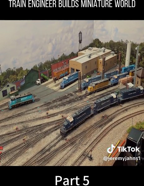 Train Engineer Builds Miniature World #futurenurse #future #train #technology #locomotives