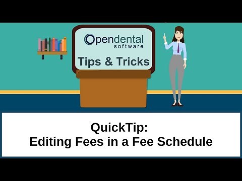 QuickTip: Editing Fees in a Fee Schedule