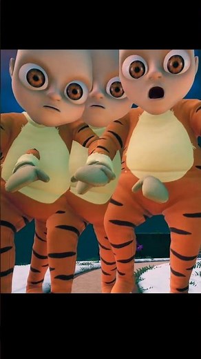 Chased by 3 Giant Tiger Baby - The Baby in yellow #shorts