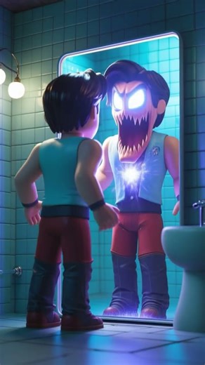 The Mirror Showed His True Form… #robloxhorror