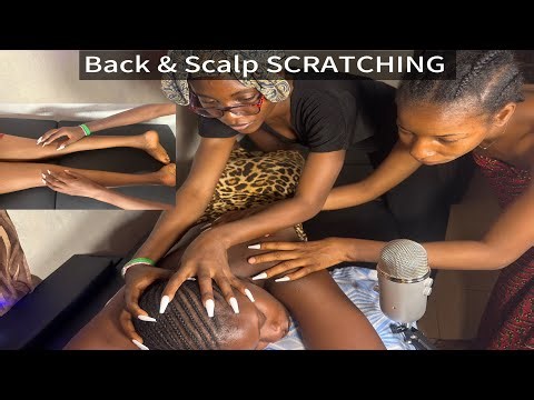 ASMR FAST AND AGGRESSIVE BACK SCRATCHING, INTENSE SCALP SCREAMING FOR THOSE WHO NEED SLEEP CHEW GUM