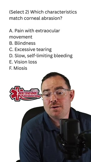 Corneal abrasions are terrible to experience. Know the signs and symptoms. What eye injuries have you seen in the field? #Paramedic #EMS #EMT #Nurse