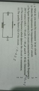 a) What do you mean by resonance in ac circuitb) Obtain the ex... | Filo