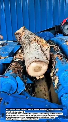 Powerful Log Debarking Machine – High-Speed Wood Peeler in Action!.