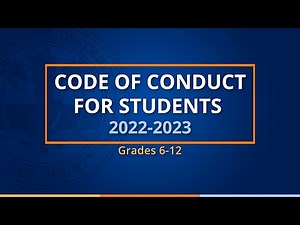 2022-2023 Student Code of Conduct (Grades 6-12)