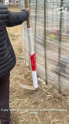 Genius Farm Hack! Wrap Anything with Just a Hoe