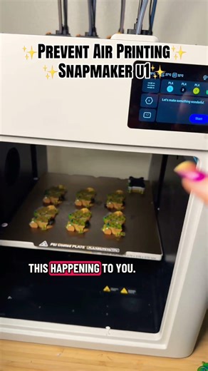 Prevent air printing on the Snapmaker u1 with these settings- happy printing! #snapmaker #3dprinter