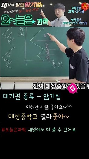 #대기권 종류 #암기법 오늘은 과학 재호쌤 [대류권 성층권 중간권 열권] #암기팁 입니다^^