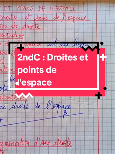Droites et Plans de l'Espace : Cours de Mathématiques 2ndC