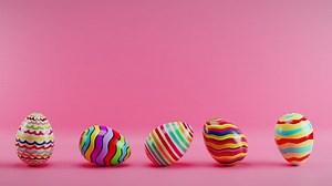 Multicolored Easter Eggs Rolling On Red Stock Footage Video (100% Royalty-free) 1099555671 | Shutterstock