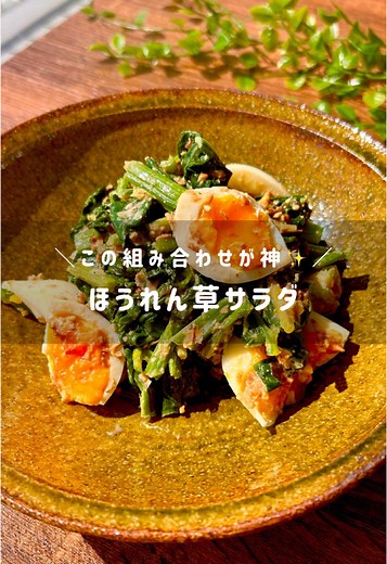 栄養爆弾💣 ほうれん草サラダの作り方とレシピ紹介🥬