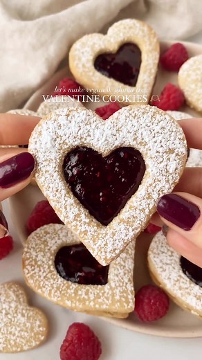Raspberry Heart Cookies Recipe for Valentine's Day