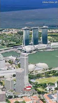 Singapore's skyline in 3D #singapore #googleearth #shorts
