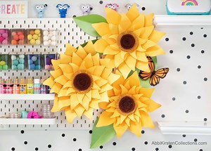 Giant Paper Sunflower Tutorial And Template | Abbi Kirsten Collections
