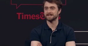 Daniel Radcliffe at movie Q&A: 'Go Red Wings!'