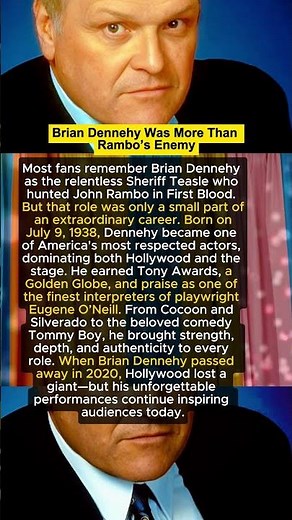 Brian Dennehy Was More Than Rambo’s Enemy 😲 #shorts