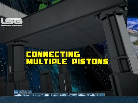 Space Engineers - Connecting Multiple Pistons, Advanced Tutorial