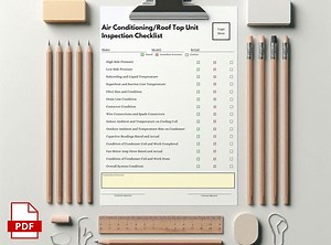 HVAC Inspection Checklist | Home Maintenance Checklist Editable | Air Conditioning Forms | Cooling System Guide - Etsy